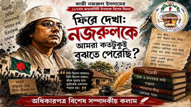 ফিরে দেখা: নজরুলকে আমরা কতটুকুই বুঝতে পেরেছি  — ১২৭ বছর পরও কেন অপঠিত রয়ে গেলেন বিদ্রোহী কবি?